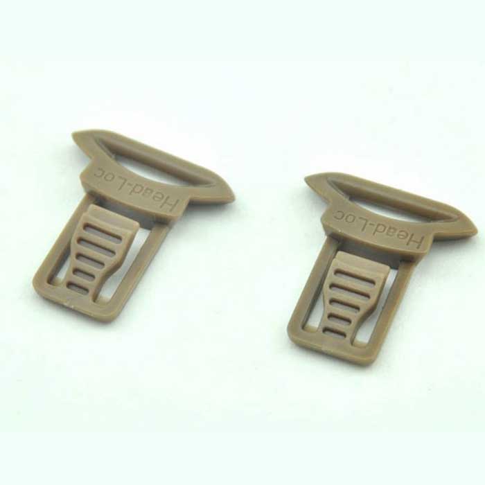 Goggle Swivel Clips 15mm Airsoft helmet side mount Tan