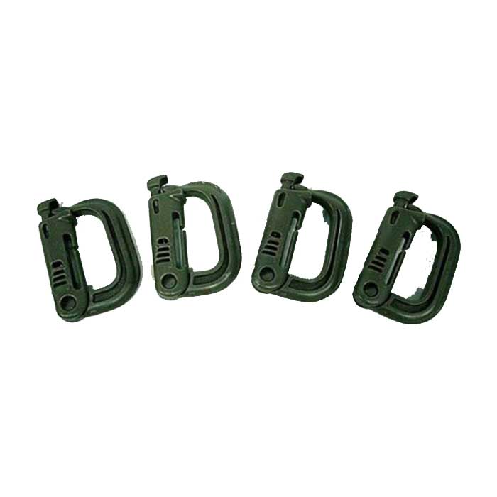 4pcs Grimloc Buckle Carabiner D-Ring Locking Molle Clips Snap OD