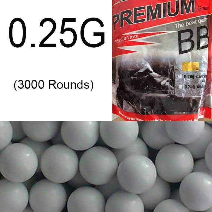 Airsoft BB 0.25g Precision PELLETS Premuim Ammo 3000rd Glow