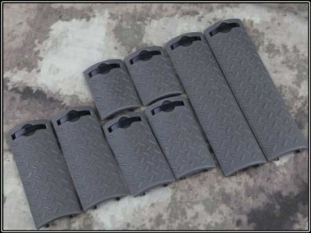 Tactical ERGO Diamond Plate Rail Cover 8 pcs Set FG GREEN - Click Image to Close