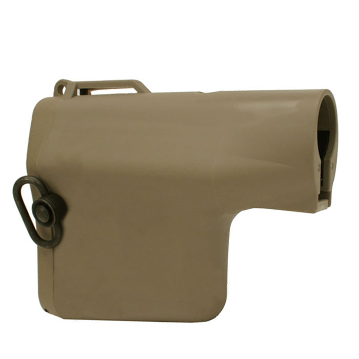 Tactical Troy Battle Ax Style CQB Stock QD Swivel Sockets TAN - Click Image to Close