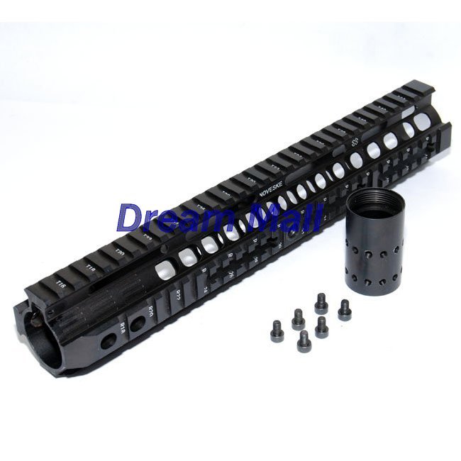 Tactical NOVESKE 12.6 inch Black Handguard Rail System Parts - Click Image to Close