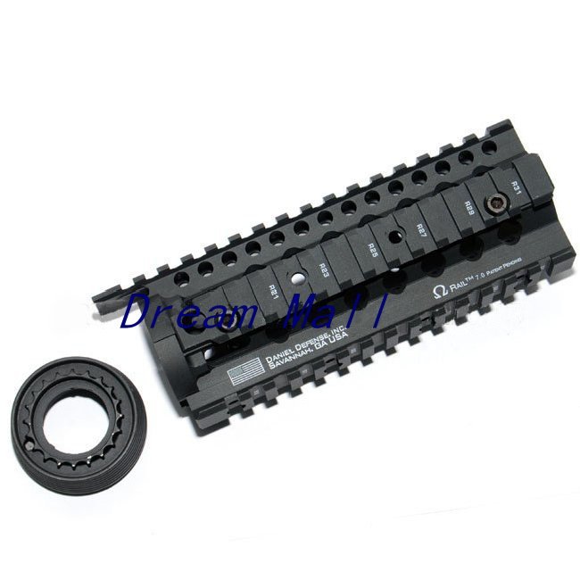 Airsoft 7 inch Hand Guard Rail System Black Parts