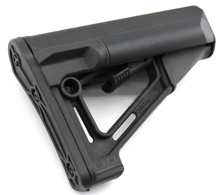 MP STR Carbine Stock for M4/M16 Airsoft Rifle (BK)