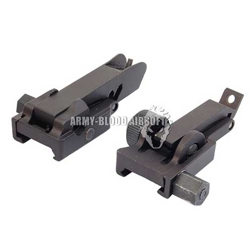 Mangonel Flip Up Sight Set for Airsoft Tactical Back Up Sights