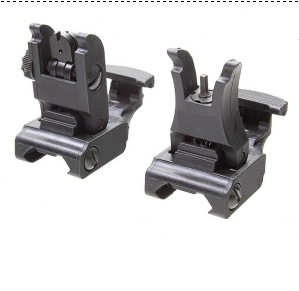 71L Front and Rear Sight Flip-Up Folding Tactical Iron Sight Black