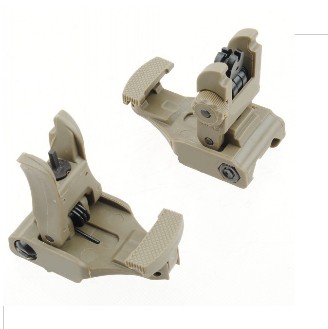 Tactical ARMS 71L Front and Rear Sights Set Flip-Up Iron Sight DE - Click Image to Close