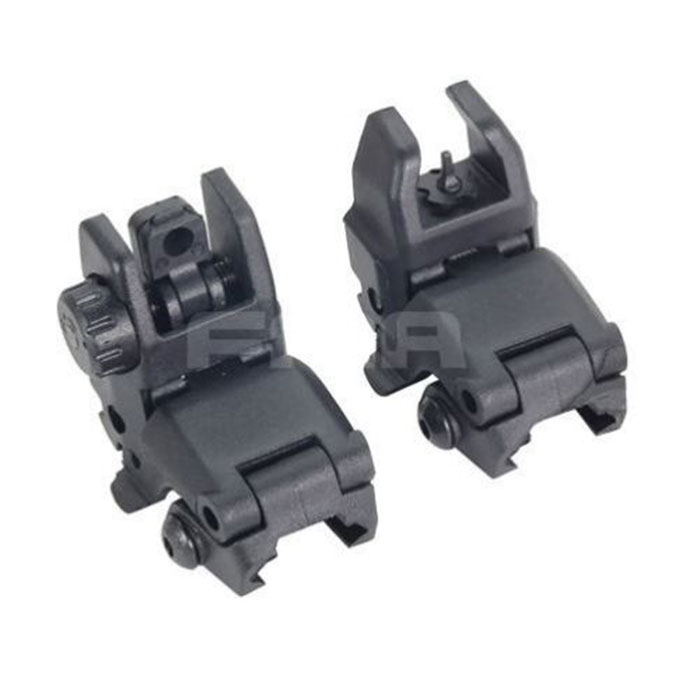 FA Tactical PTS Gen1 Polymer FrontRear Backup Folding Sight BLACK