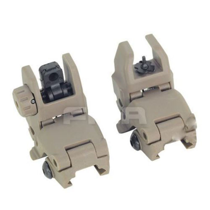 FA Tactical PTS Gen1 Polymer FrontRear Backup Folding Sight DE