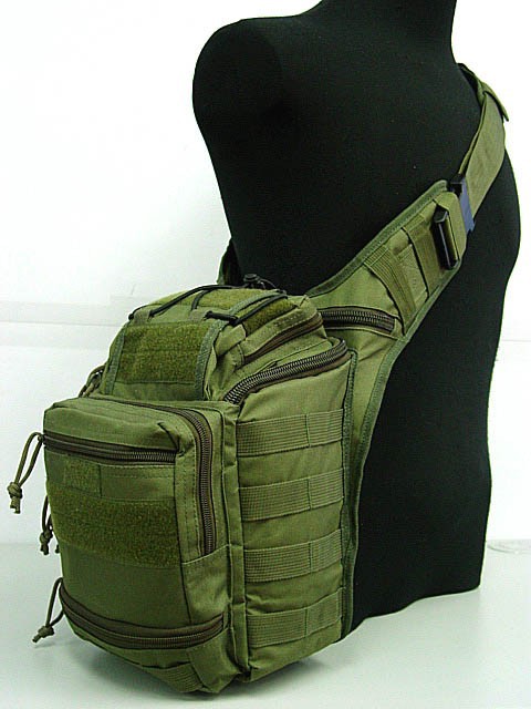 Tactical Gear Utility Shoulder Bag Military Gun & Ammo Sport Gear OD - Click Image to Close