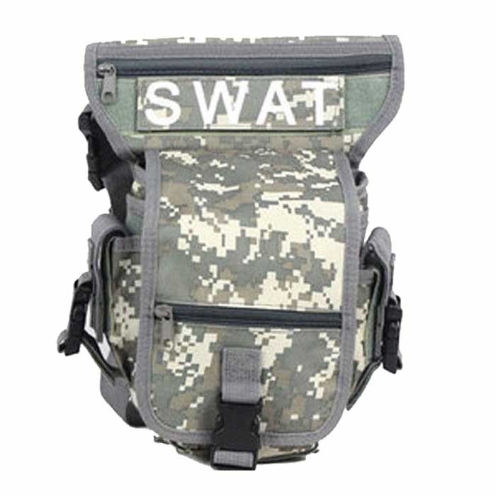 SWAT Drop Leg Utility Waist Pouch Carrier Thigh Bag Fanny Pack ACU - Click Image to Close