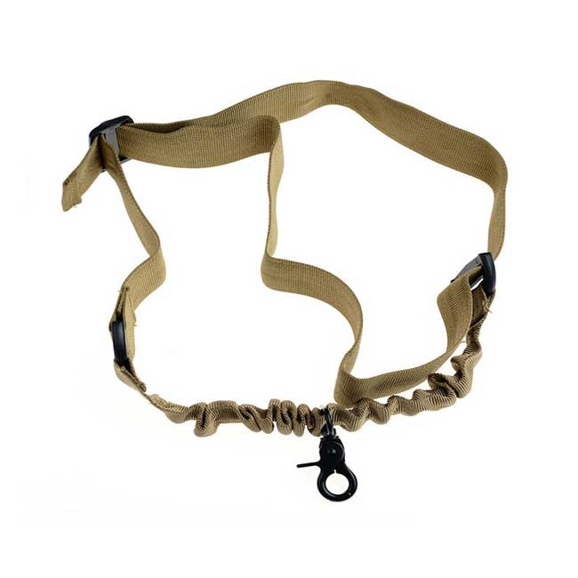 1 Point Sling Military Tactical Bungee Single Rifle Gun Sling DE