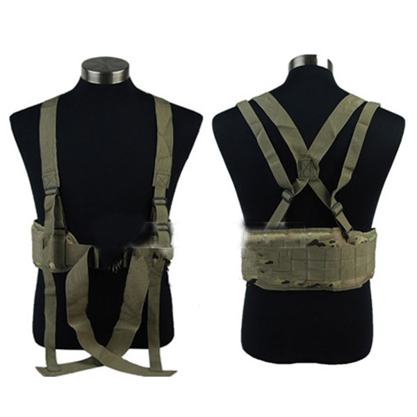 Molle Tactical Combat Padded Waist Belt Military Army Battle Belt CP - Click Image to Close