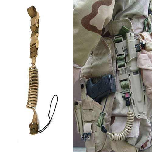 Battle Tactical Military Gun Sling Rapid Reaction Spring Belt DE - Click Image to Close