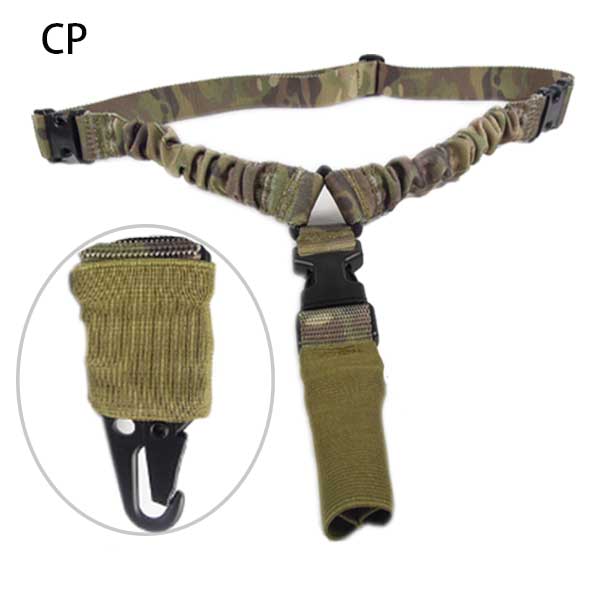 Airsoft Quick Release US System Tactical Sling Strap Mount Bungee CP