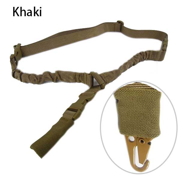 Airsoft Quick Release Multifunctional Bungee Rifle Gun Sling DE