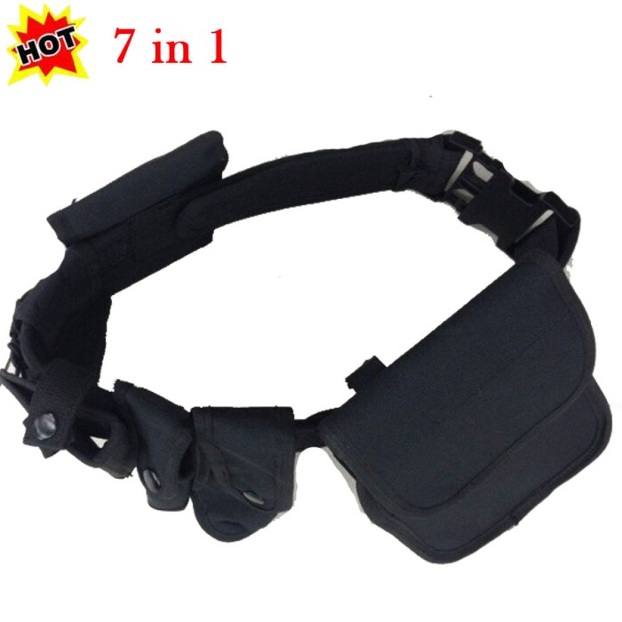 7in1 Set Tactical Duty Belt Airsoft Training Police Security Guard