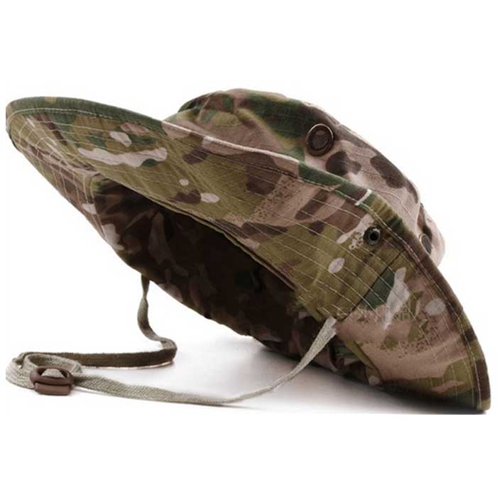 Wide Brim Boonie Cap Military Hunting Fishing Cap Outdoor Sun Hat CP - Click Image to Close