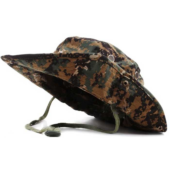 Wide Brim Boonie Cap Military Hunting Fishing Cap Outdoor Sun Hat SM