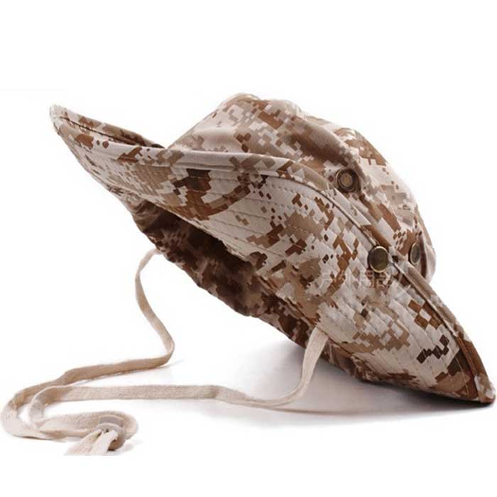 Wide Brim Bucket Hat Military Boonie Cap Hunting Fishing Sun Hat SU - Click Image to Close