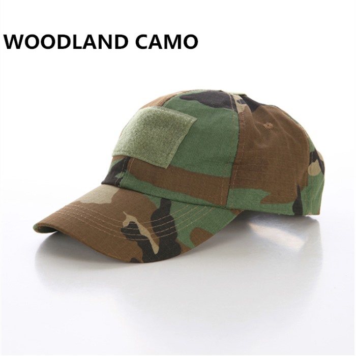 Adjustable Tactical Baseball Cap with Velcro Military Sport Hat WD