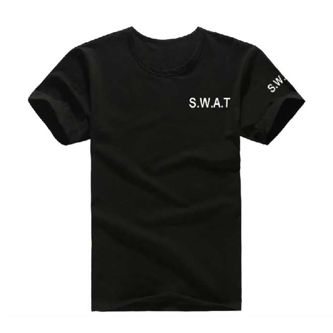 SWAT Fashion Men's T-shirts Short Sleeve Airsoft Tactical O-neck