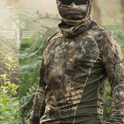 Chiefs Python Camo Military Combat Long Sleeve Round Neck T-shirt WS - Click Image to Close