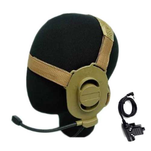 Tactical ELITE II Headset DE with U94 PTT Motorola 1 Pin Radio - Click Image to Close