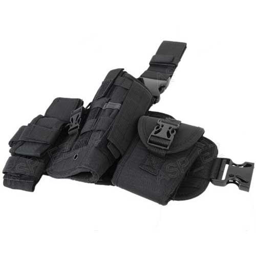 SWAT Holster Component Pouch Molle Drop Leg Pistol black