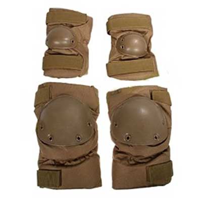 Tactical Knee Pad Set (DDE, Cordura)(Khaki) Y5047 - Click Image to Close