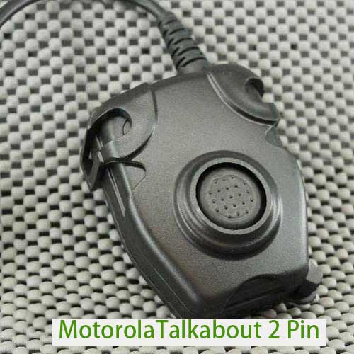 Peltor Style PTT Motorola 2 Pin Radio Headset Cable & PTT Adapter - Click Image to Close