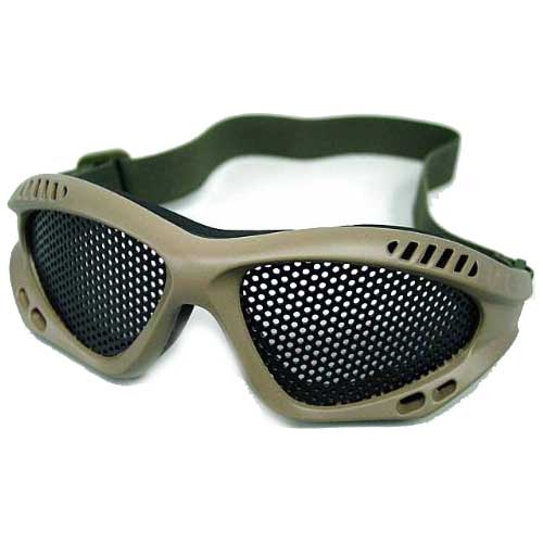 Cool Airsoft Paintball No Fog Tactical Metal Mesh Goggle Glasses OD - Click Image to Close