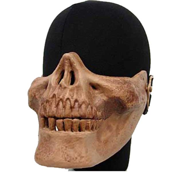 Airsoft Seal Skull Skeleton Half Face Protector Mask Brown