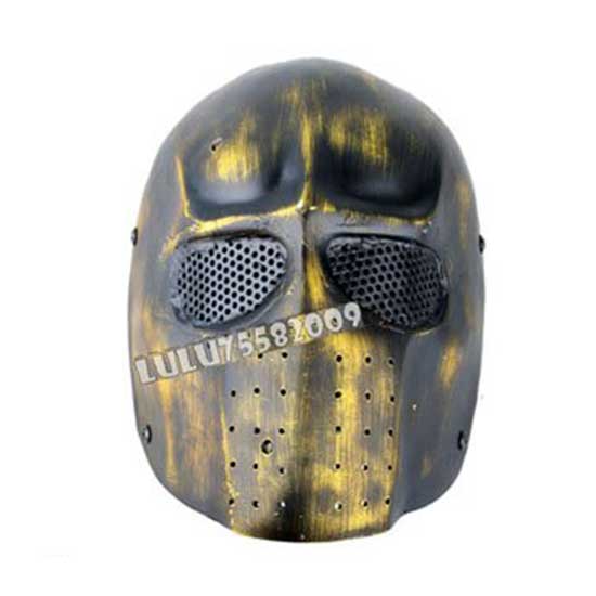 Army Full Face Cover Mask of Two Hard Plastic Yellow