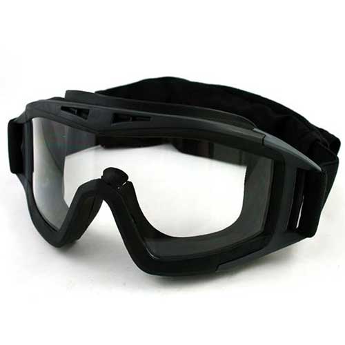 UV-X500 Tactical Airsoft Goggle w/ Exchangeable 3 Lens Glasses Black - Click Image to Close