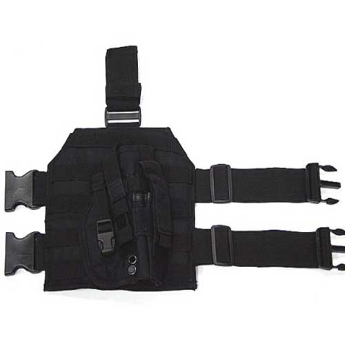 Airsoft Holster Drop Leg Platform Panel Pistol Molle Holster BK