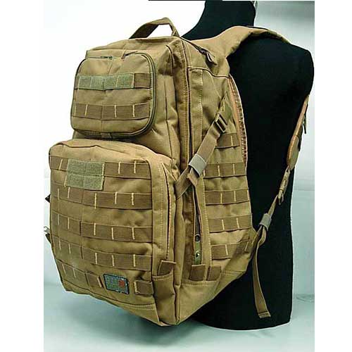 US Airsoft Combat Backpack 12 Zipper Bag Climbing Travel Bags DE - Click Image to Close