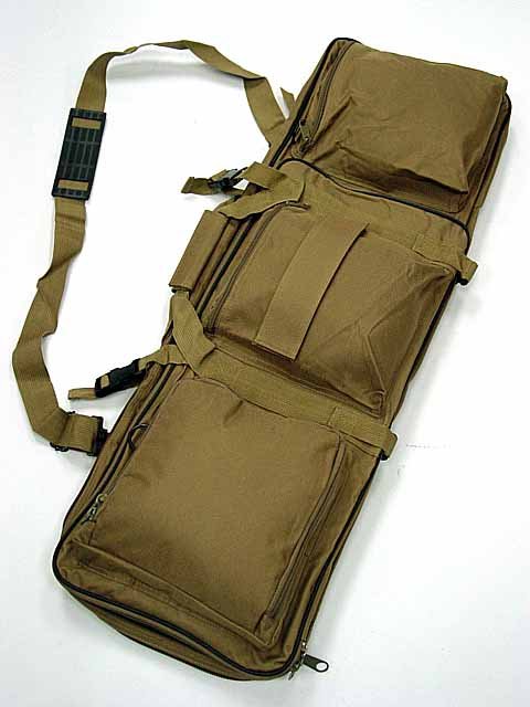 Dual Rifle AEG Carrying Case Gun Bag 33 inch Coyote Brown#B - Click Image to Close