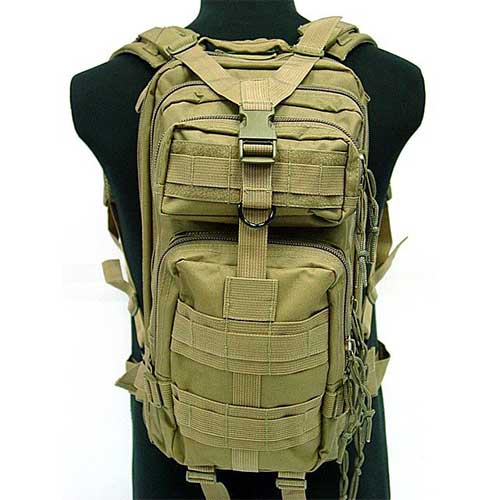 3L Level Molle Pack Tactical Backpack Assault Sport Nylon Backpac DE - Click Image to Close