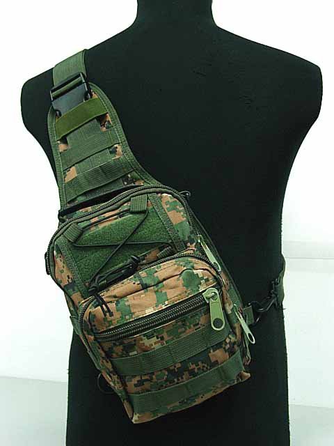 3-Way Military molle packs Shoulder Sling Bag Digital Woodland S