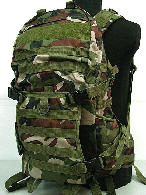 Tactical Molle Patrol Rifle Gear Backpack Camo Woodland - Click Image to Close