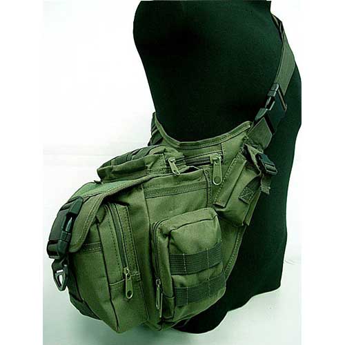 Messenger Bag Tactical Shoulder Pack Utility Gear Sling Bag OD - Click Image to Close