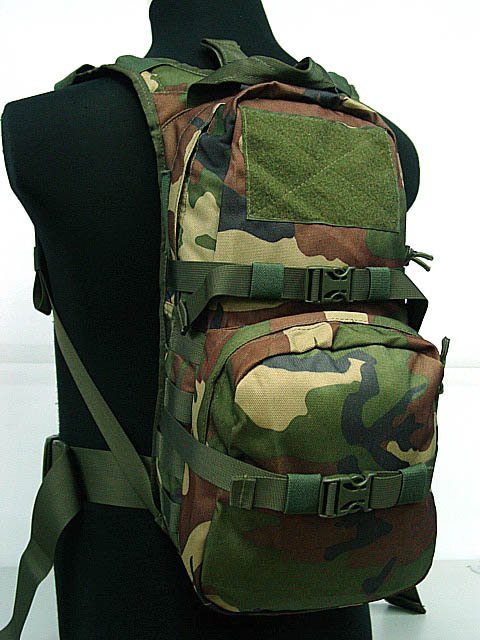 Tactical Gear 3L Hydration Backpack Camo Woodland