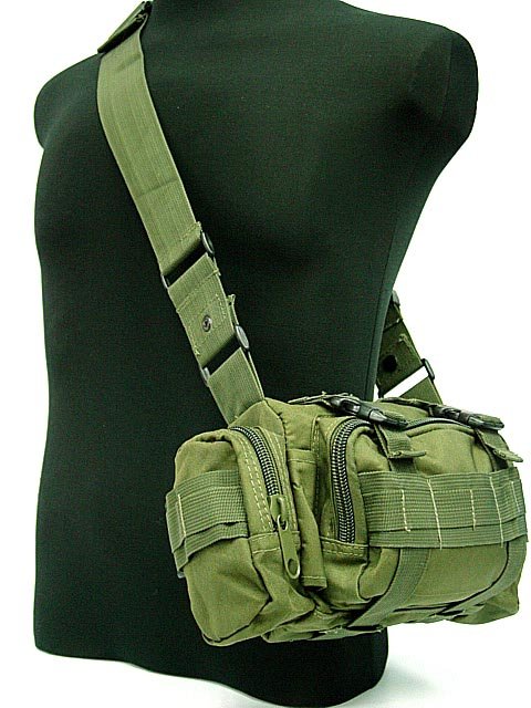 Airsoft Mix Molle Utility Tactical Hunting Waist Pouch Bag Pack OD - Click Image to Close