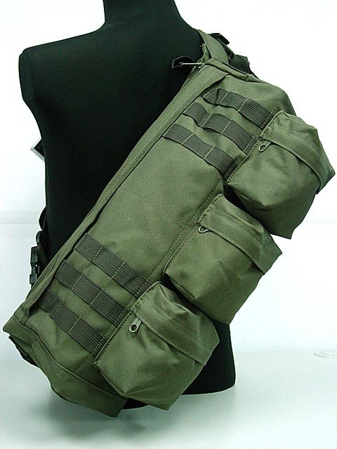 Airsoft rifle Molle Bag Tactical Shoulder Sling Go Pack Gym Hiking - Click Image to Close