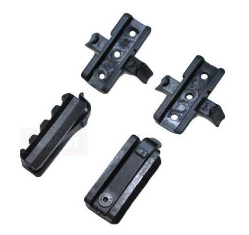 Tactical Helmet OPS Plastic Mount Set ARC Style Helmet Rail Guide BK - Click Image to Close