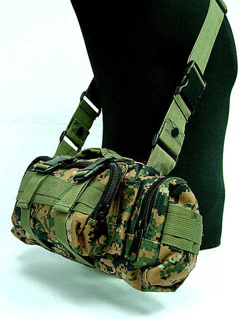 Airsoft Mix Molle Practical Waist Pack Assault Bags Camo Woodland