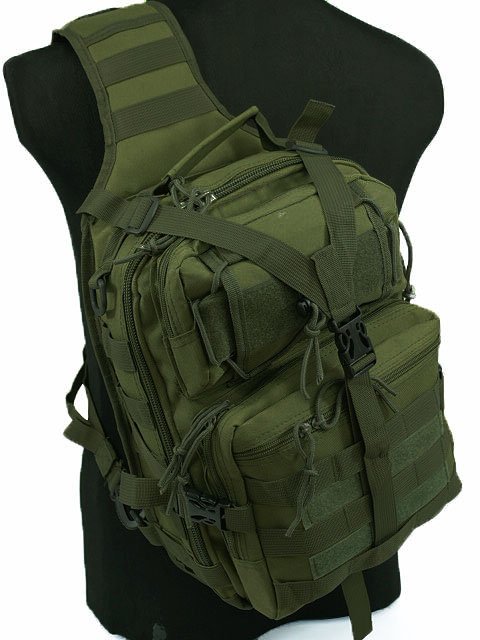 Airsoft Outdoor Tactical Utility Gear Sling Bag Shoulder Backpack OD