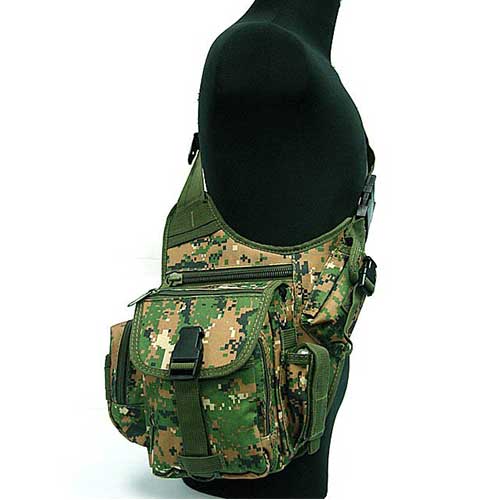 Military Tactical Shoulder Bag Utility Pouch Nylon Bags Woodland