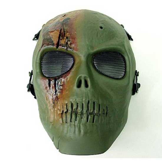 Cool Mask Army of Two Skull Full Face Airsoft Protector OD - Click Image to Close